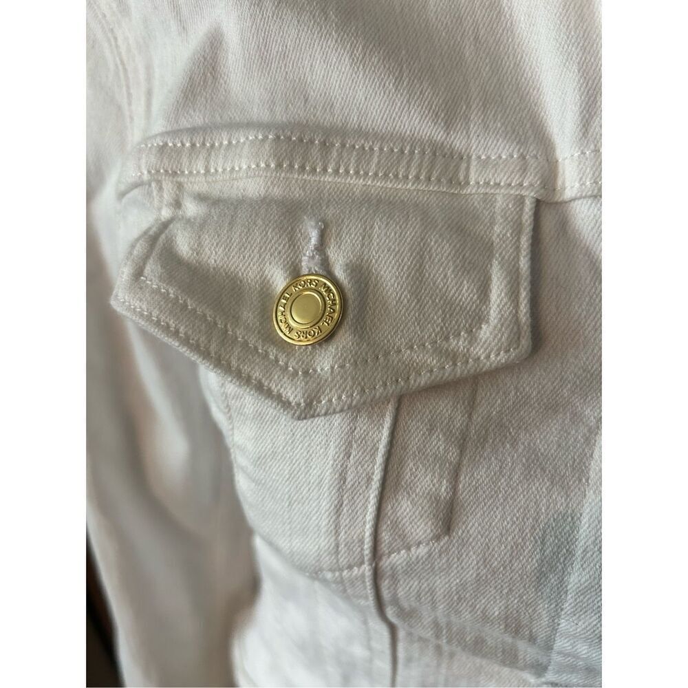 Michael kors white jean jacket size xs - Picture 2 of 6